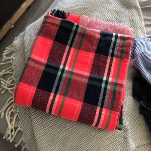 Jcrew Plaid Poncho Scarf
